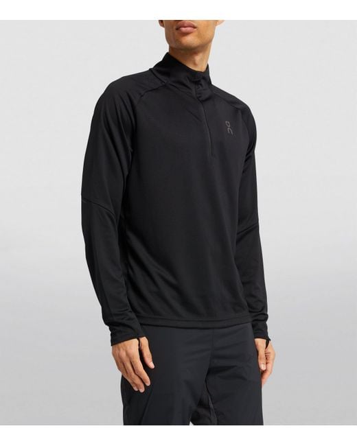 On Shoes Black Lg-Sleeve Climate Top for men