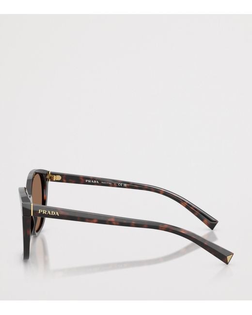 Prada Brown Tortoiseshell Square Sunglasses