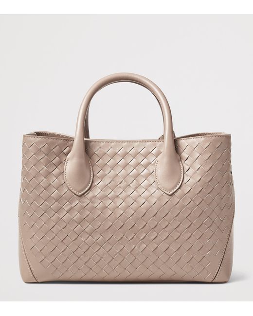 Aspinal Brown Midi Leather London Tote Bag