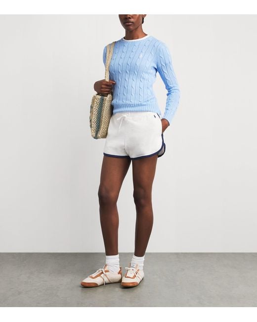 Polo Ralph Lauren White Terry Sport Shorts