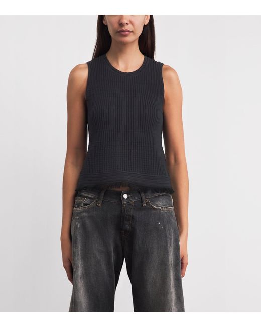 Rag & Bone Black Distressed Ayan Tank Top
