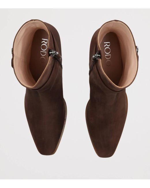 Rodo Brown Leather Tilly Ankle Boots 55