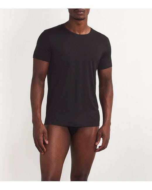 Falke Black Wool-Blend Daily Climawool T-Shirt for men
