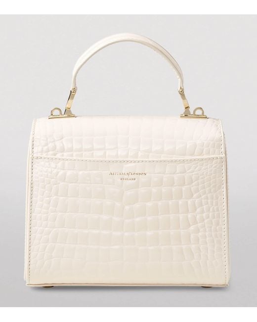 Aspinal Natural Midi Mayfair Top-Handle Bag