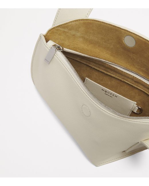 McQueen Natural Leather T-Bar Sling Cross-Body Bag