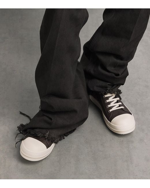 Rick Owens Brown Leather Classic Low-Top Sneakers for men