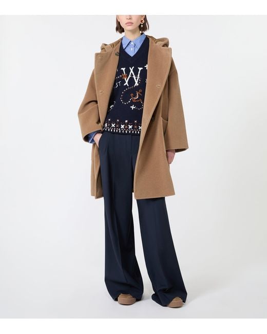Weekend by Maxmara Blue Cotton Stripe Cropped Shirt