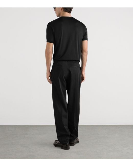 Dolce & Gabbana Black Wide-Leg Trousers for men