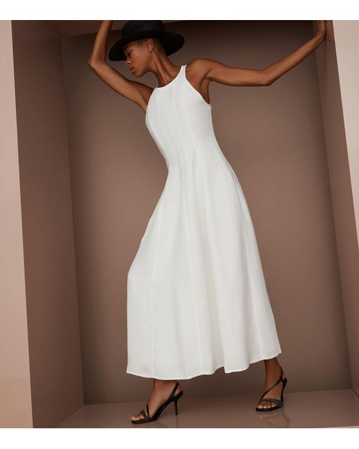 Brunello Cucinelli White Sleeveless Maxi Dress