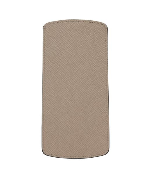 Smythson Brown Leather Panama Glasses Case