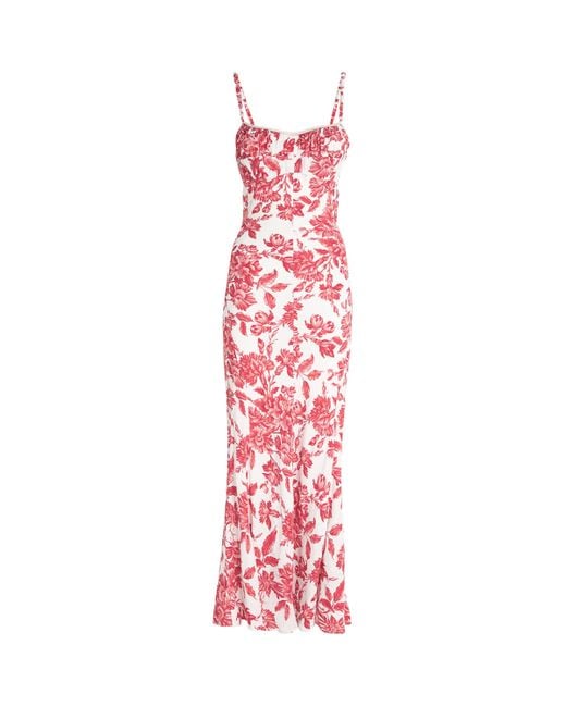 Sandro Red Floral Maxi Dress