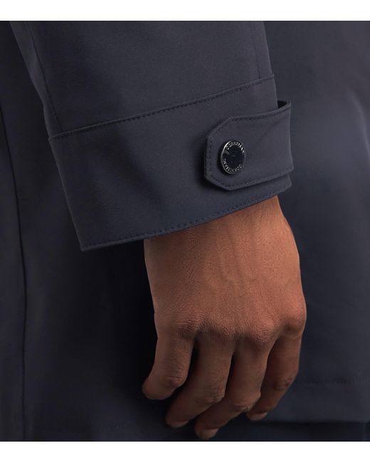 Corneliani Blue Water-Resistant Overcoat for men