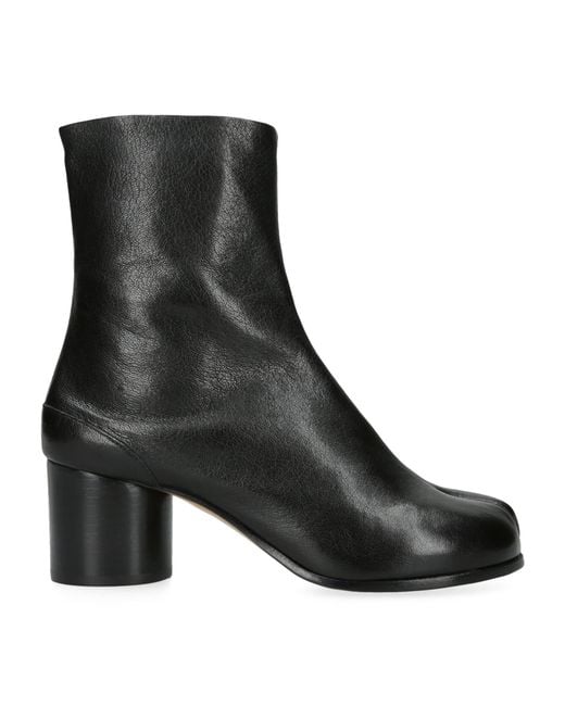 Maison Margiela Black Leather Tabi Boots 60