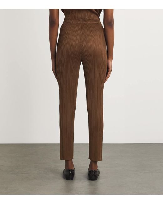 Pleats Please Issey Miyake Brown New Colorful Basics Trousers