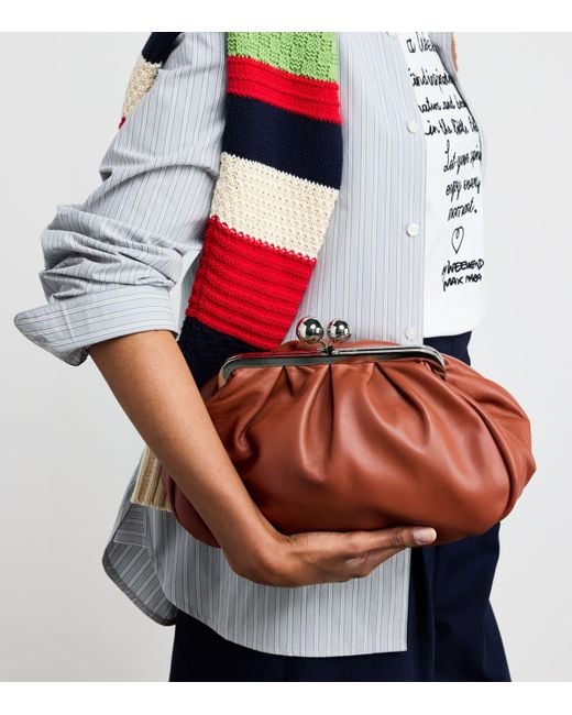 Weekend by Maxmara Orange Medium Leather Pasticcino Clutch Bag