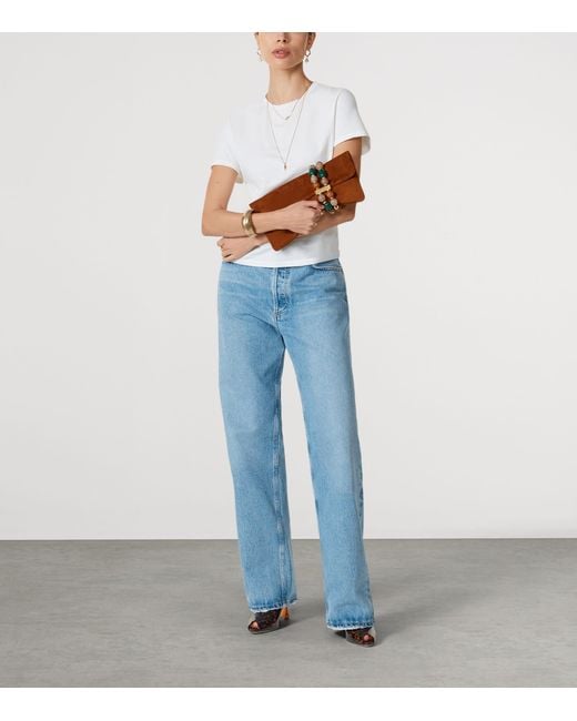 Jimmy Choo Brown Zandra Lambskin Clutch Bag