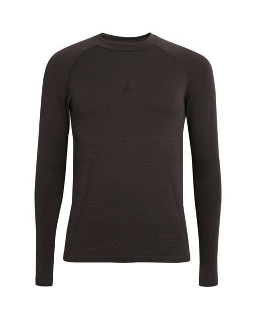 REPRESENT 247 Black Long-Sleeve Seamless Uprising T-Shirt for men