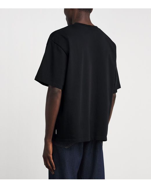 Sandro Black Cotton Oversized T-Shirt for men