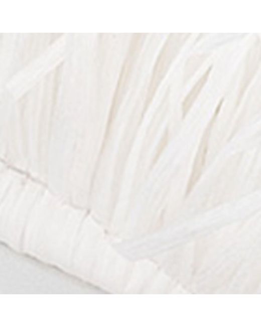 Christian Louboutin White Loubigirl Leather-raffia Sandals 100