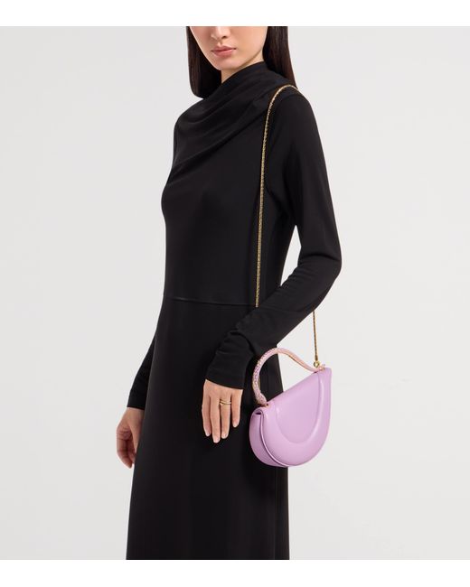 BVLGARI Purple Calfskin Serpenti Cuore 1968 Top-Handle Bag