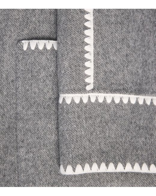 Maje Gray Wool-Blend Wrap Coat