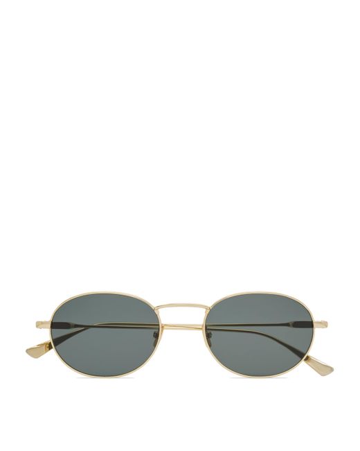 Saint Laurent Green Metal Round Sunglasses