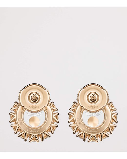 Chopard Metallic And Diamond Happy Diamonds Icons Joaillerie Stud Earrings