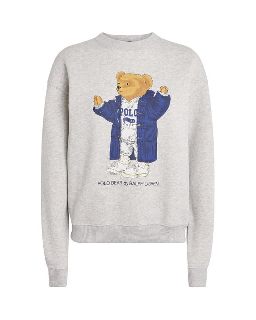 Polo Ralph Lauren White Cotton-Blend Polo Bear Sweatshirt