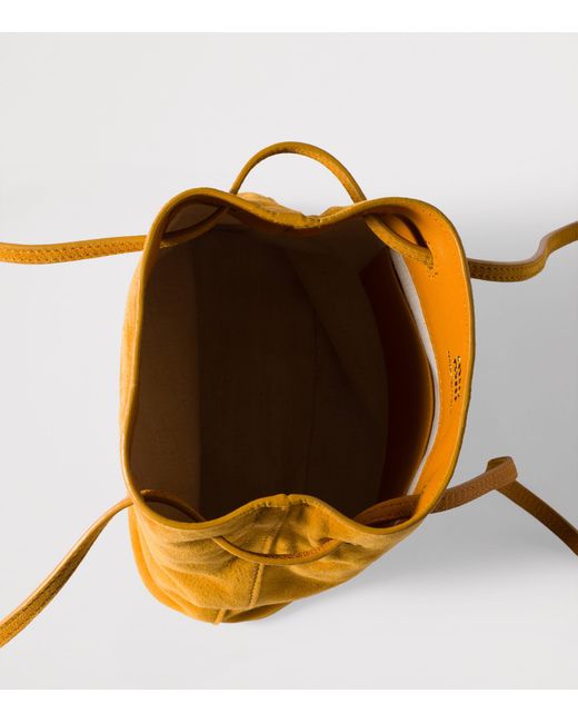 Miu Miu Yellow Lambskin Suede Pouch