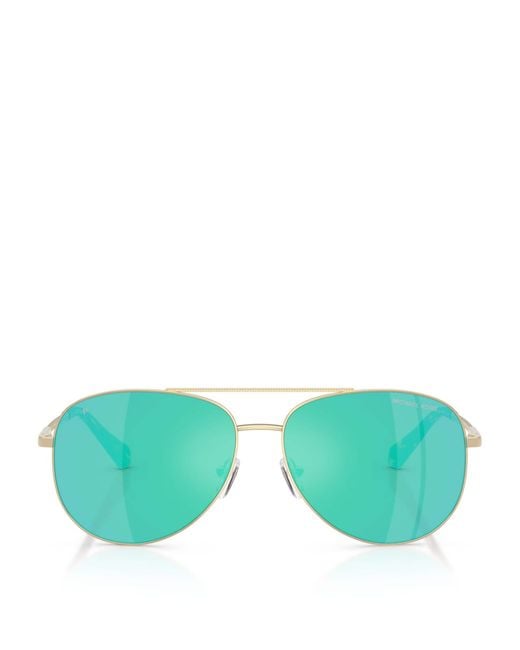 Michael Kors Green Perledo Pilot Sunglasses