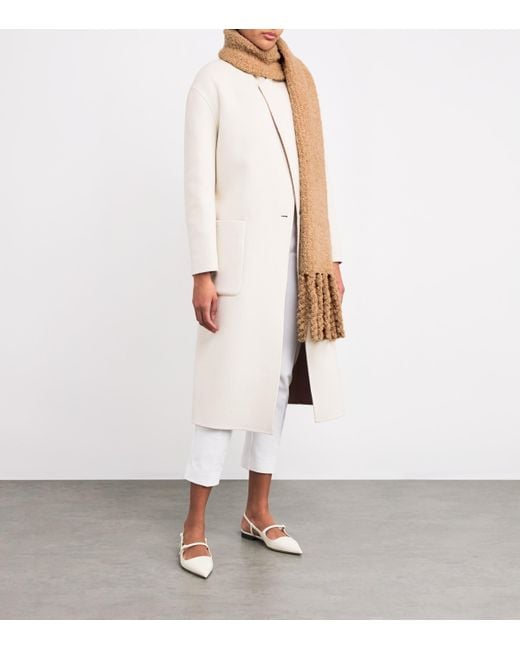 Joseph Natural Bouclé Knit Scarf