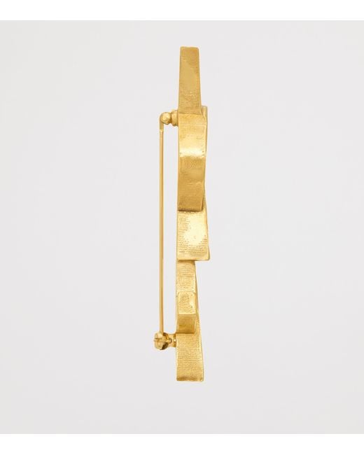 Saint Laurent Metallic Cassandre Brooch