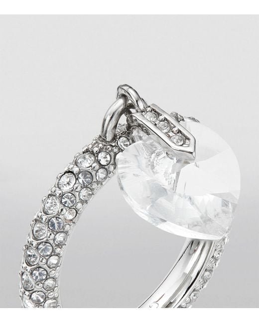 Jimmy Choo Metallic Crystal-embellished Heart Ring