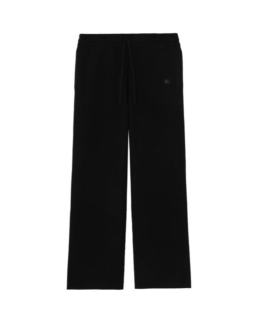 Burberry Black Cashmere-Blend Ekd Track Pants for men