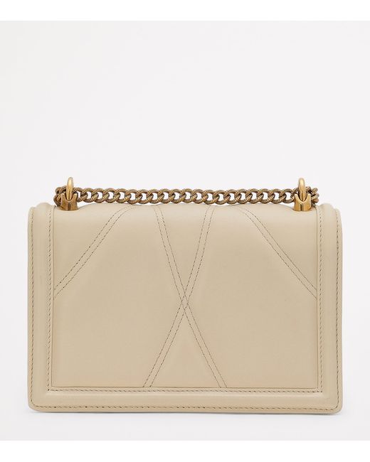 Dolce & Gabbana Natural Leather Devotion Shoulder Bag