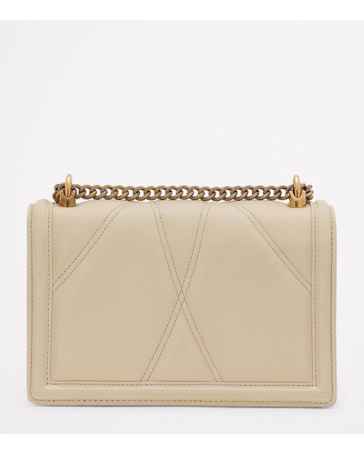 Dolce & Gabbana Natural Leather Devotion Shoulder Bag