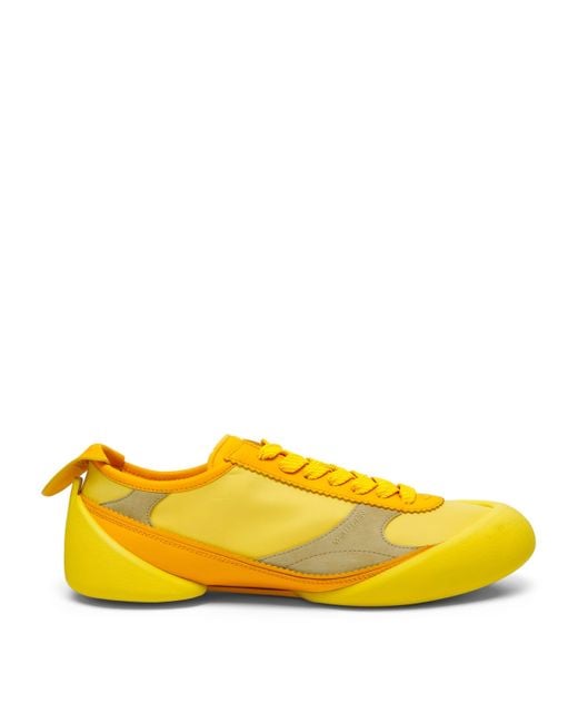 Alexander McQueen Yellow Leather Flexion Sneakers