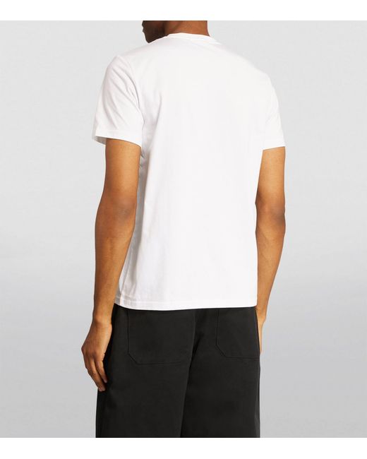 Fred Perry White Cotton Embroidered Logo T-shirt for men