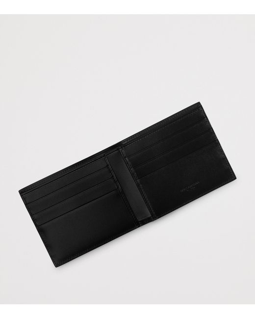 Dolce & Gabbana Black Leather P.Figlio Bifold Wallet for men