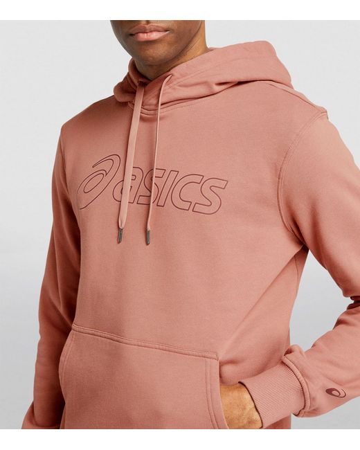Asics Pink Logo Hoodie for men