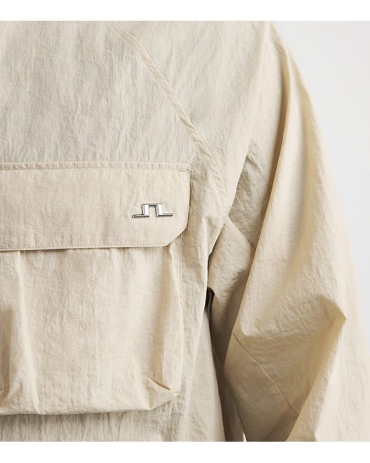 J.Lindeberg Natural Gian Crinkle Zip Overshirt for men