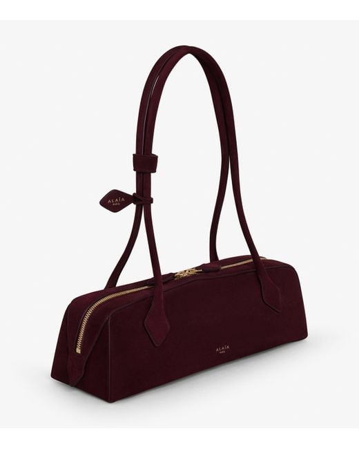 Alaïa Purple Medium Suede Le Teckel Shoulder Bag