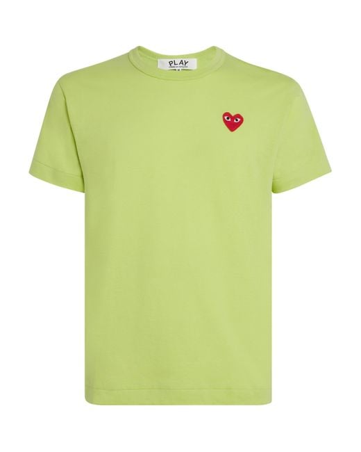 COMME DES GARÇONS PLAY Green Heart Logo T-Shirt for men