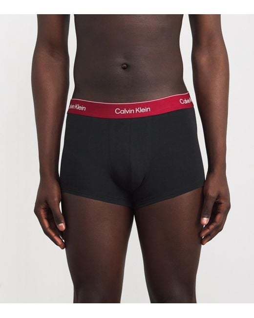 Calvin Klein Multicolor Stretch-Cotton Low-Rise Trunks for men