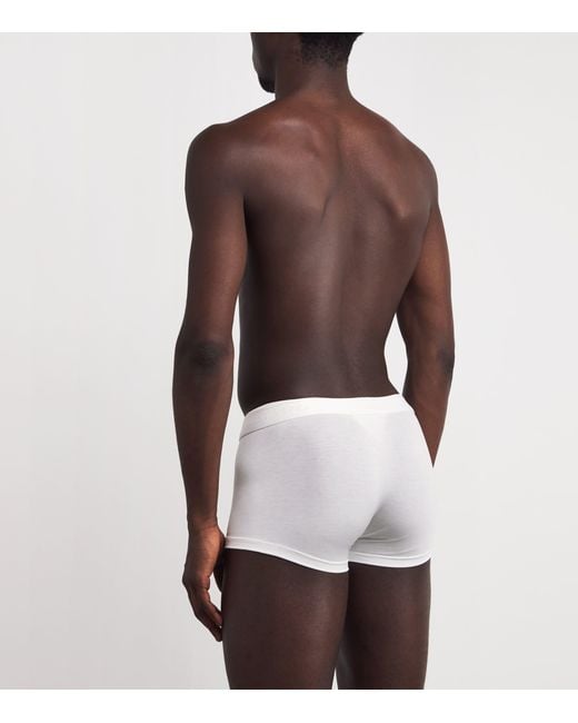 Sunspel White Tencel-Blend Stretch Trunks for men