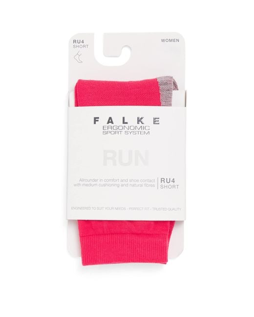 Falke Pink Ru4 Endurance Running Short Socks