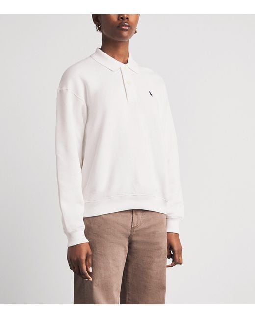 Polo Ralph Lauren White Fleece Polo Sweatshirt