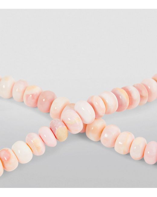 Jacquie Aiche Yellow Gold, Pink Tourmaline And Pink Opal Beaded Necklace