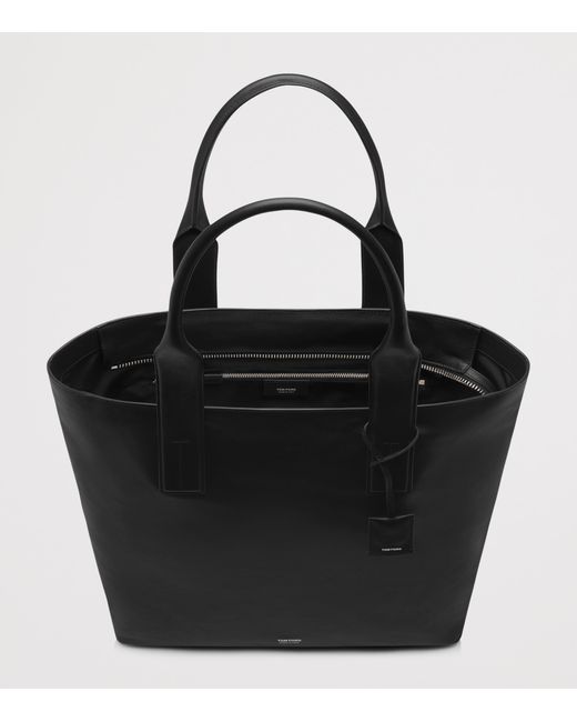 Tom Ford Black Leather Tote Bag for men