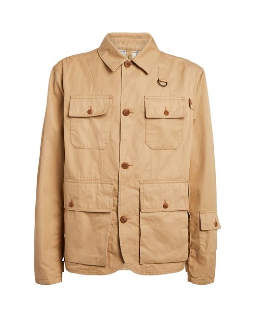 Polo Ralph Lauren Denim Twill Utility Jacket in Beige (Natural) for Men ...